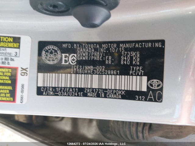 Toyota COROLLA CE 2016 2T1BURHE3GC528861 Image 18