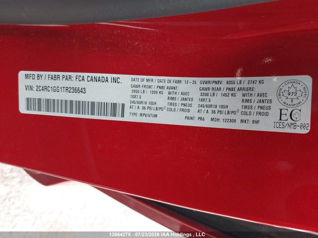 Chrysler Pacifica Limited 2026 2C4RC1GG1TR236643 Image 20