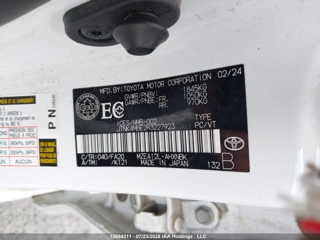 Aukcja sprzedaży 2024 Toyota Corolla N, vin: JTNK4MBE2R3227923, numer aukcji: 12664311