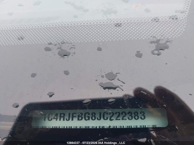 Продаж на аукціоні авто 2018 Jeep Grand Cherokee Limited, vin: 1C4RJFBG8JC222383, номер лоту: 12664337