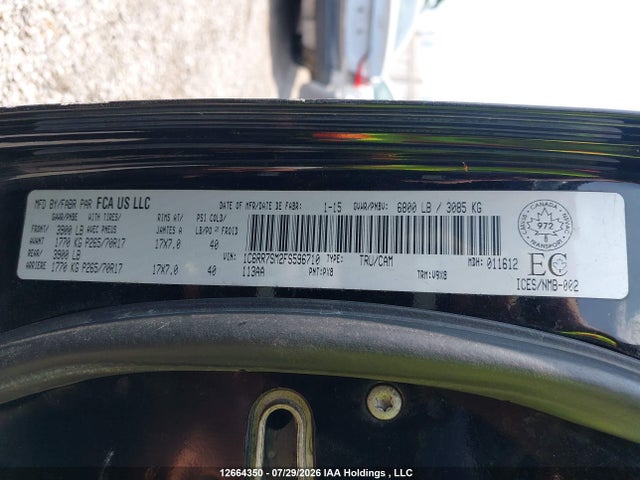 RAM 1500 St 2015 1C6RR7SM2FS596710 Image 9