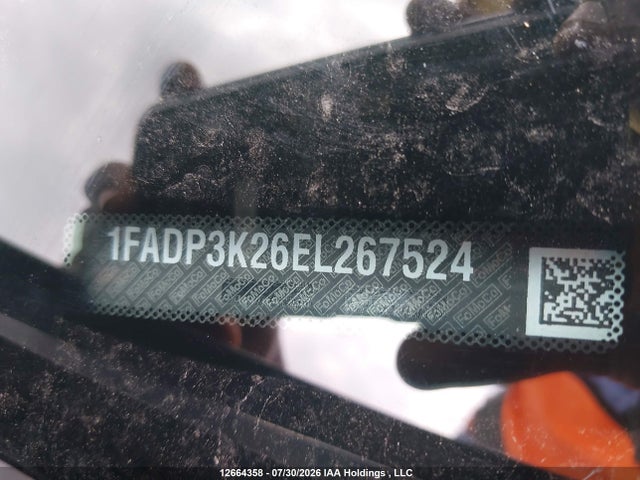 2014 Ford Focus Se მანქანა იყიდება აუქციონზე, vin: 1FADP3K26EL267524, აუქციონის ნომერი: 12664358
