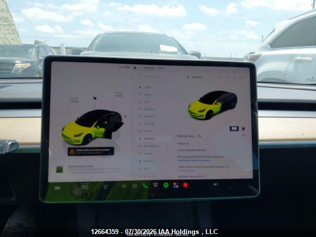 Продаж на аукціоні авто 2023 Tesla Model 3 Rwd, vin: 5YJ3E1EA9PF480363, номер лоту: 12664359