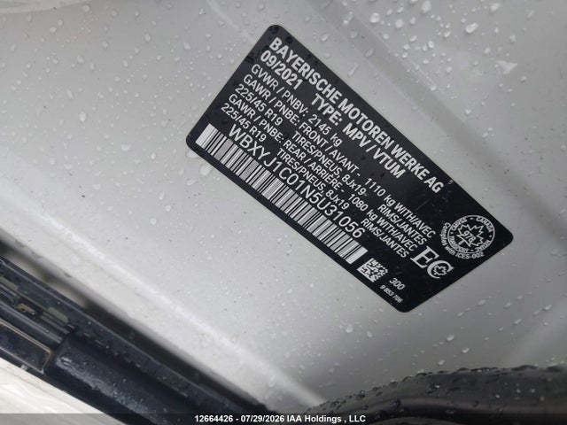 BMW X2 2022 WBXYJ1C01N5U31056 Image 9