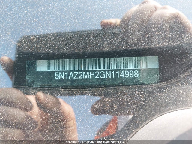 12659827 :رقم المزاد ، 5N1AZ2MH2GN114998 vin ، 2016 Nissan Murano Platinum/sl/sv مزاد بيع
