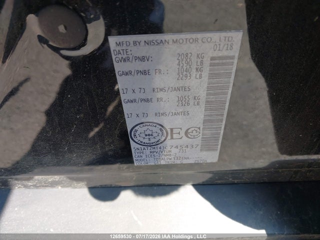 Nissan ROGUE S/SV 2018 5N1AT2MT4JC745437 Image 19