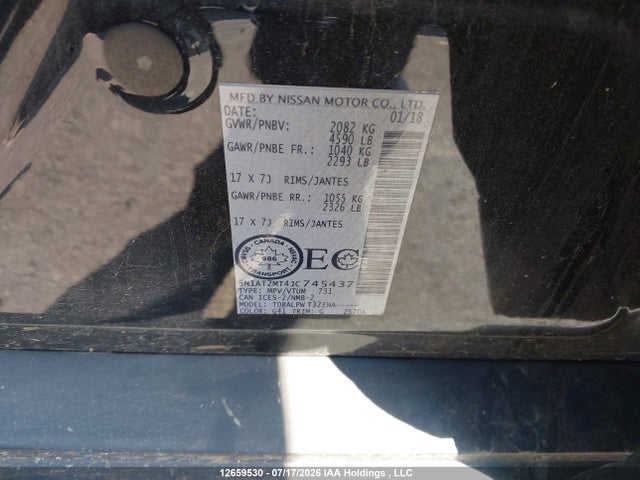 Nissan ROGUE S/SV 2018 5N1AT2MT4JC745437 Image 9