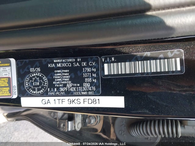 Aukcja sprzedaży 2026 Kia K4 Lx/lxs, vin: 3KPFT4DE1TE307476, numer aukcji: 12664445