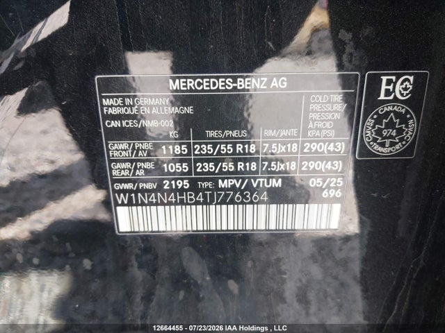 2026 Mercedes-benz Gla 250 4matic მანქანა იყიდება აუქციონზე, vin: W1N4N4HB4TJ776364, აუქციონის ნომერი: 12664455