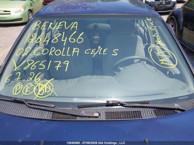 Продажа на аукционе авто 2002 Toyota Corolla Ce/le/sport, vin: 2T1BR12E72C865179, номер лота: 12648466