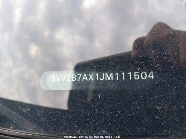 Aukcja sprzedaży 2018 Volkswagen Tiguan Comfortline, vin: 3VV2B7AX1JM111504, numer aukcji: 12649642