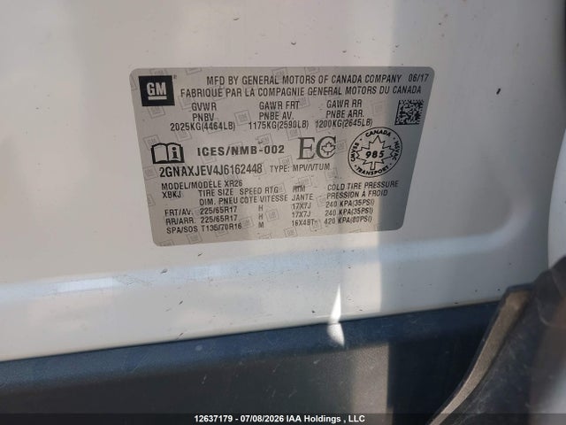 Chevrolet EQUINOX LT 2018 2GNAXJEV4J6162448 Image 9