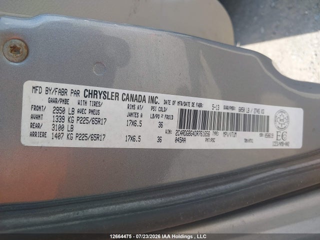 2013 Dodge Grand Caravan Se მანქანა იყიდება აუქციონზე, vin: 2C4RDGBG4DR761656, აუქციონის ნომერი: 12664475