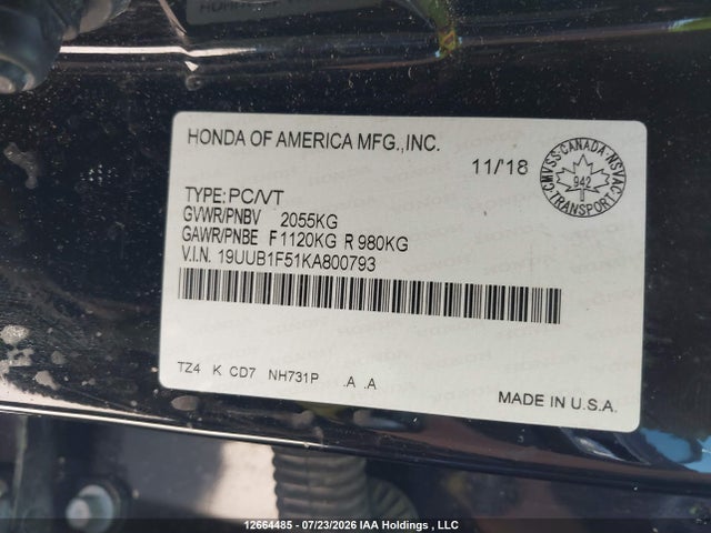 Acura Tlx Technology 2019 19UUB1F51KA800793 Image 9