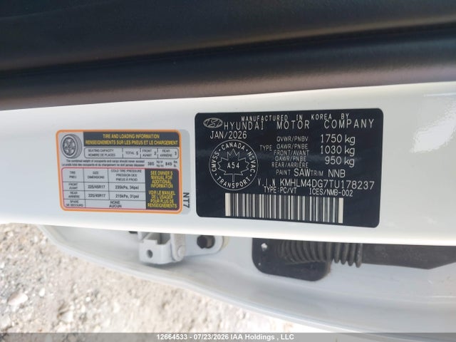 KMHLM4DG7TU178237 Hyundai Elantra Preferred With Tech Package