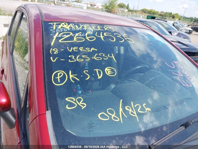 12664536 :رقم المزاد ، 3N1CE2CP8JL365634 vin ، 2018 Nissan Versa Note S/sr/sv مزاد بيع