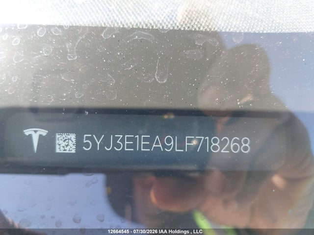 Aukcja sprzedaży 2020 Tesla Model 3 Standard Range Plus, vin: 5YJ3E1EA9LF718268, numer aukcji: 12664545