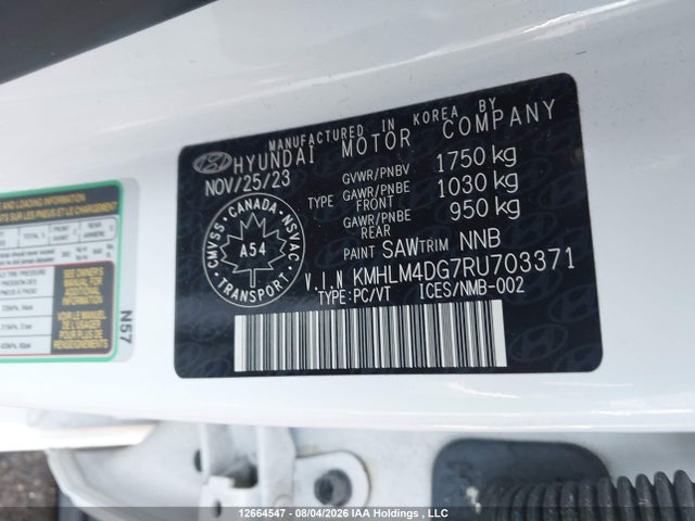 Продаж на аукціоні авто 2024 Hyundai Elantra Preferred W/tech Package, vin: KMHLM4DG7RU703371, номер лоту: 12664547