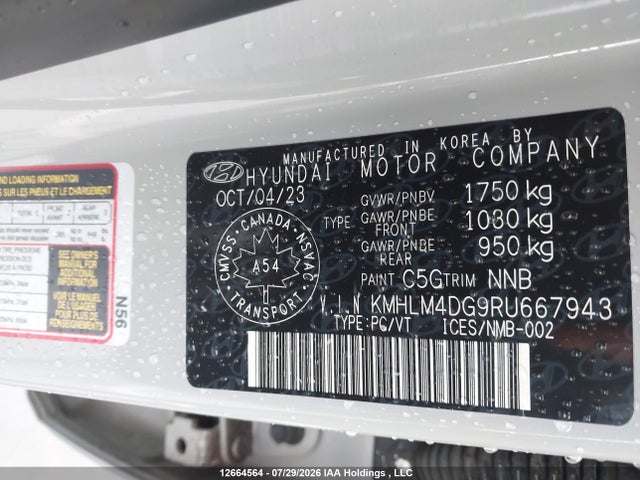 Продажа на аукционе авто 2024 Hyundai Elantra, vin: KMHLM4DG9RU667943, номер лота: 12664564