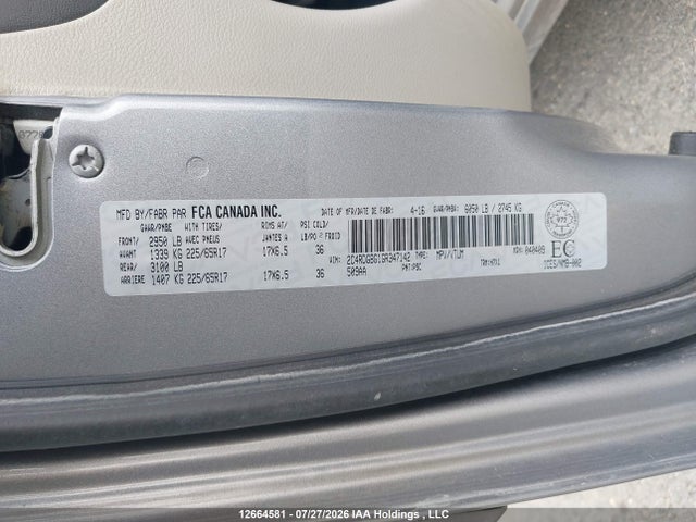 Dodge Grand Caravan Se/sxt 2016 2C4RDGBG1GR347142 Image 9