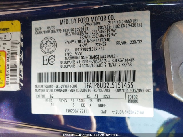 Ford Mustang Convertible 2020 1FATP8UD2L5151455 Image 19