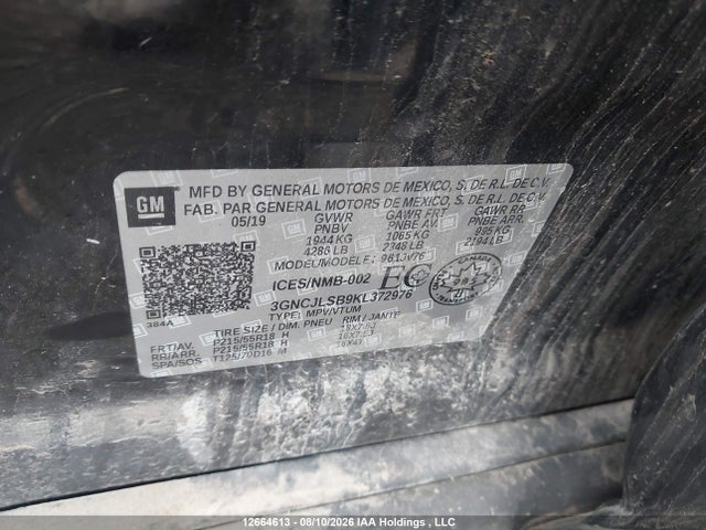 Chevrolet Trax Lt 2019 3GNCJLSB9KL372976 Image 21