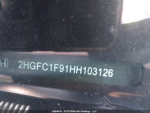 Auction sale of the 2017 Honda Civic Touring, vin: 2HGFC1F91HH103126, lot number: 12664616