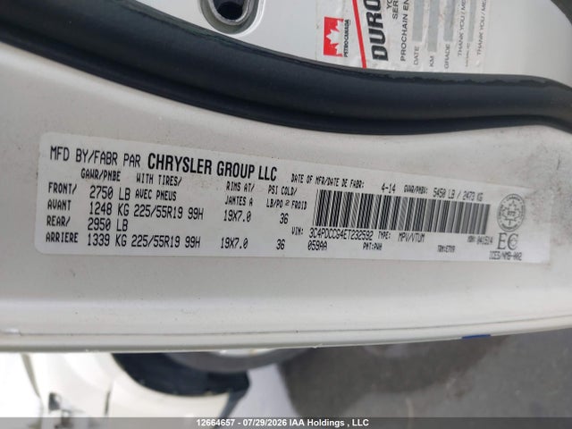 Dodge Journey Sxt 2014 3C4PDCCG4ET232592 Image 9