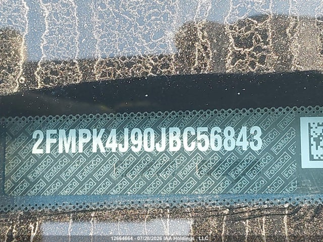 2018 Ford Edge Sel მანქანა იყიდება აუქციონზე, vin: 2FMPK4J90JBC56843, აუქციონის ნომერი: 12664664