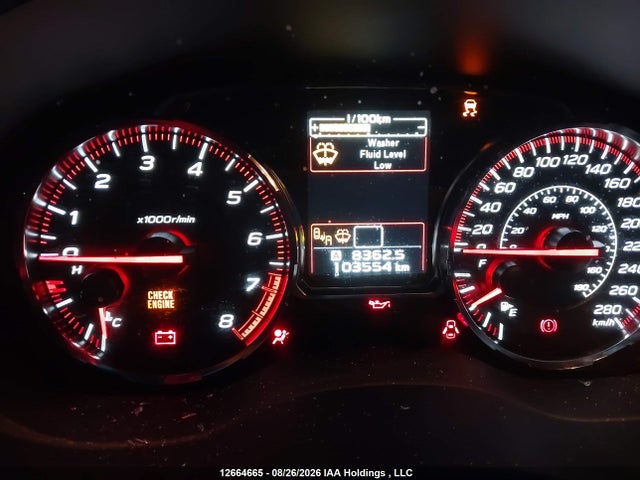 12664665 :رقم المزاد ، JF1VA1D64L9801446 vin ، 2020 Subaru Wrx Sport مزاد بيع