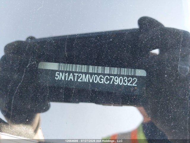 5N1AT2MV0GC790322 Nissan Rogue S/sl/sv