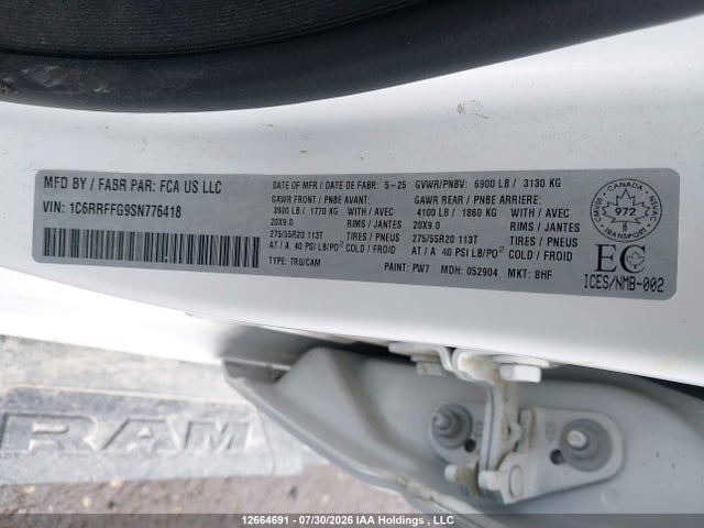 RAM 1500 Big Horn/lone Star 2025 1C6RRFFG9SN776418 Image 18
