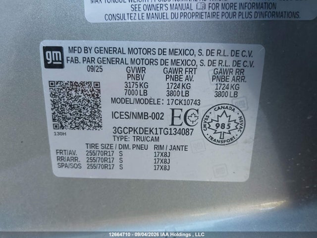 Chevrolet Silverado 1500 2026 3GCPKDEK1TG134087 Image 18
