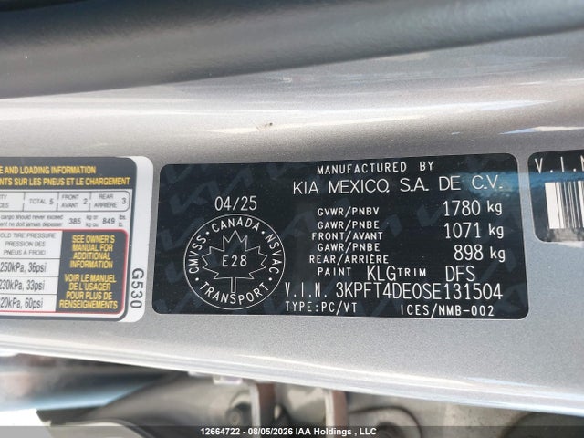 KIA K4 Lx 2025 3KPFT4DE0SE131504 Image 9
