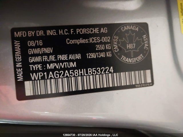 Porsche Macan 2017 WP1AG2A58HLB53224 Image 18