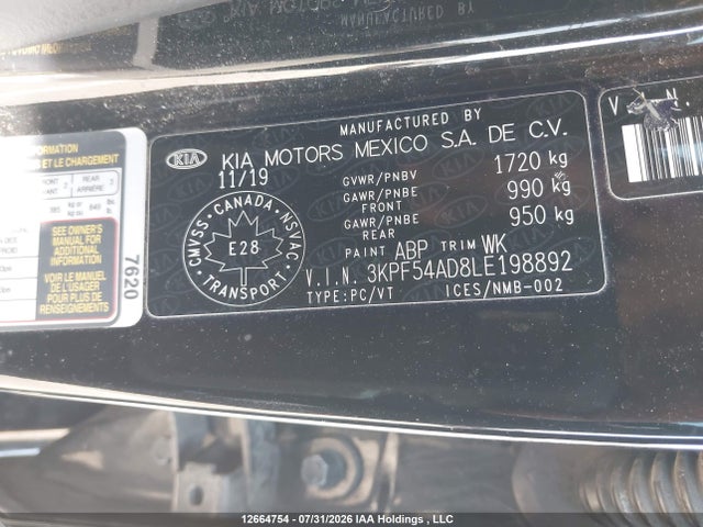 KIA FORTE EX 2020 3KPF54AD8LE198892 Image 9