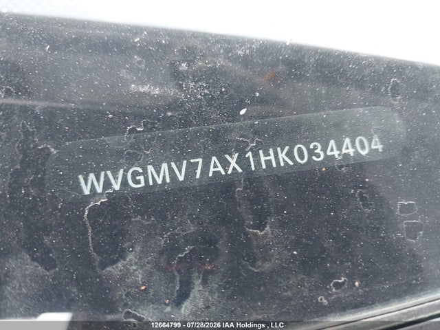 2017 Volkswagen Tiguan მანქანა იყიდება აუქციონზე, vin: WVGMV7AX1HK034404, აუქციონის ნომერი: 12664799