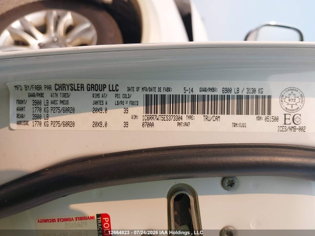 Продажа на аукционе авто 2014 Ram 1500 Longhorn, vin: 1C6RR7WT5ES373304, номер лота: 12664823