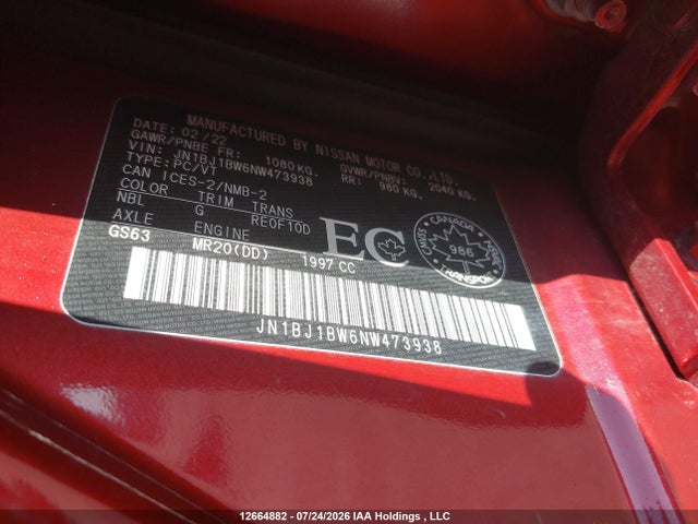 Aukcja sprzedaży 2022 Nissan Qashqai Sl/sv, vin: JN1BJ1BW6NW473938, numer aukcji: 12664882