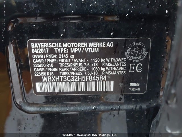 WBXHT3C32H5F84584 BMW X1 Xdrive28i
