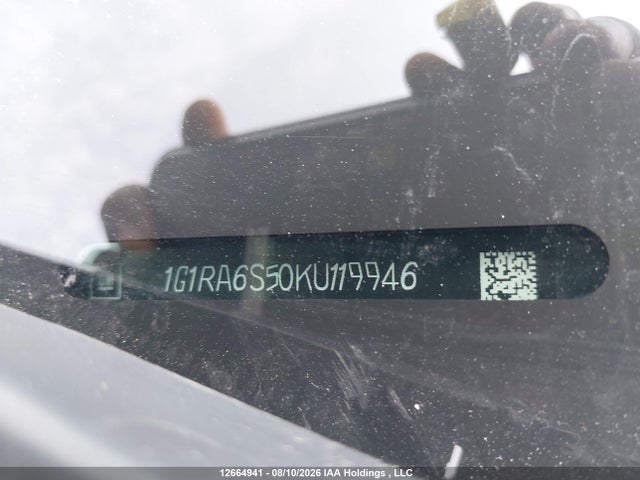 2019 Chevrolet Volt Lt მანქანა იყიდება აუქციონზე, vin: 1G1RA6S50KU119946, აუქციონის ნომერი: 12664941