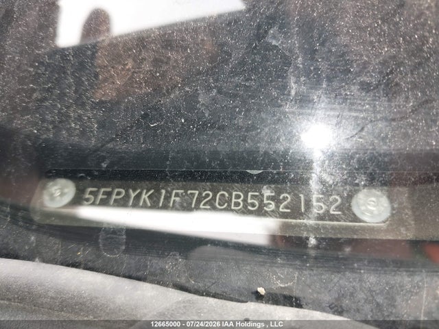 Продажа на аукционе авто 2012 Honda Ridgeline Sport, vin: 5FPYK1F72CB552152, номер лота: 12665000