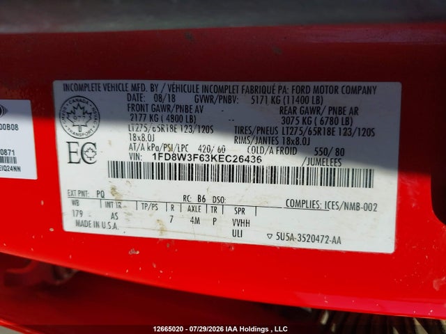 Ford F350 Super Duty 2019 1FD8W3F63KEC26436 Image 18