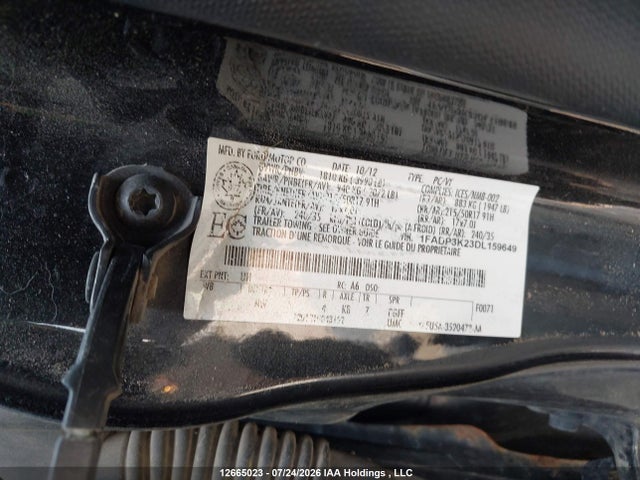 12665023 :رقم المزاد ، 1FADP3K23DL159649 vin ، 2013 Ford Focus Se مزاد بيع