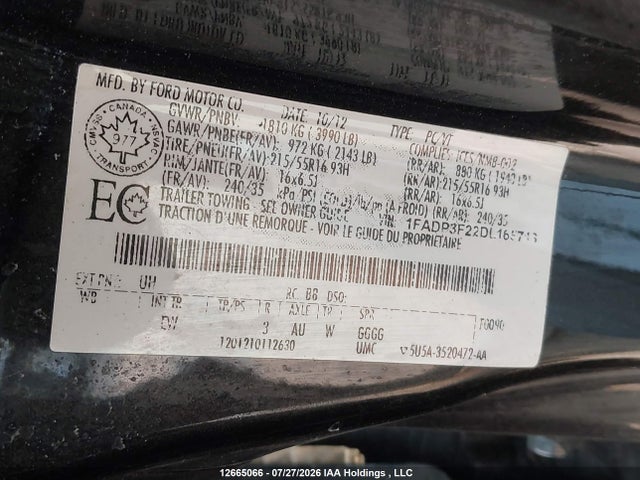 Продажа на аукционе авто 2013 Ford Focus Se, vin: 1FADP3F22DL165713, номер лота: 12665066