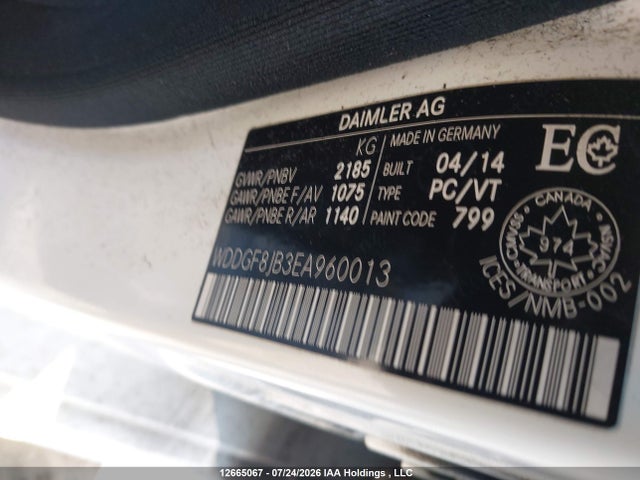 Auction sale of the 2014 Mercedes-benz C 350 4matic, vin: WDDGF8JB3EA960013, lot number: 12665067