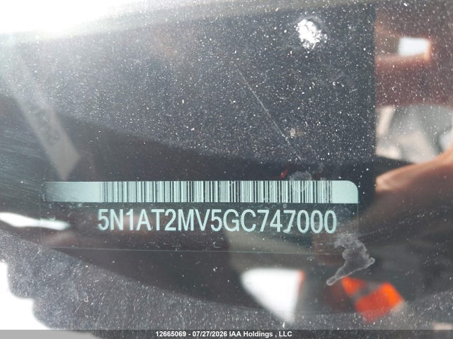 5N1AT2MV5GC747000 Nissan Rogue S/sl Premium/sv