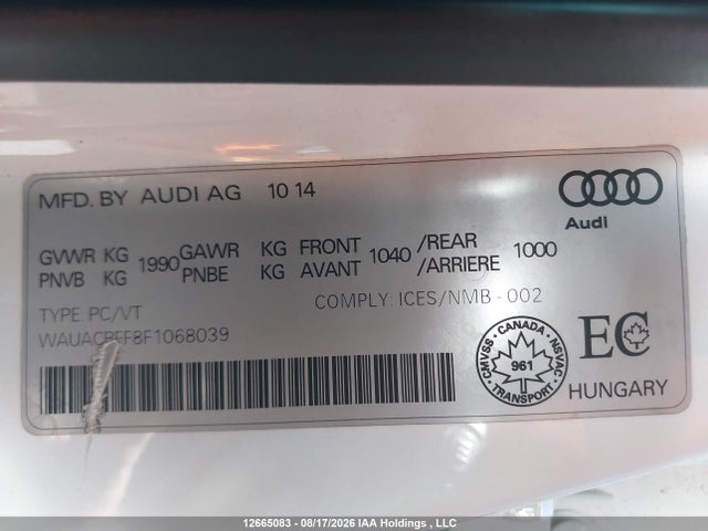 WAUACRFF8F1068039 Audi A3 1.8t Komfort