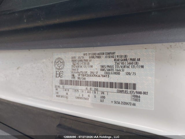 Ford Transit T-250 2024 1FTBR3X8XRKA78413 Image 9