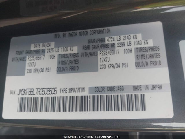 Mazda Cx-5 Gx W/o Cd 2024 JM3KFBBL7R0506505 Image 16